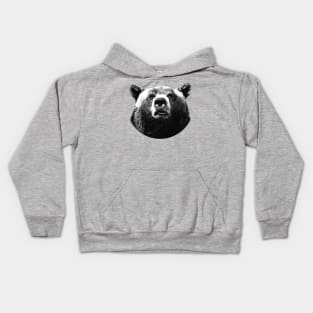 Black and White Bear Kids Hoodie